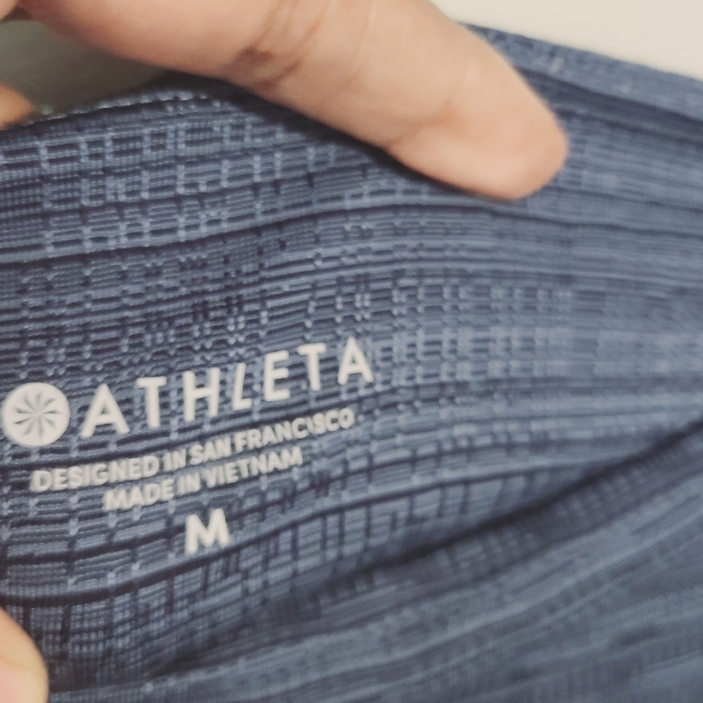 Athleta | Women's Blue Chat to Town Cropped Athletic Leggings (Size Medium) - Picture 2 of 13